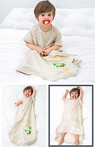 Chilsuessy Baby Schlafsack Bio Baumwolle Sommer 0.5 Tog ungefüttert Kinderschlafsack Kurzarm - 3