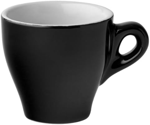Viejo Valle Midnight Espresso Cups Black 2.5oz/80ml - Pack of 6 | Porcelain Cups, Coffee Cups