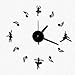 Produktbild QHGstore Musik Ballett Mädchen Wand Taktgeber DIY Acryl Spiegel Wand Aufkleber Uhren Home Decor Clock schwarz