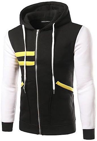 ZhongLiXunYi Men's Going out Sweatshirt Solid Striped Print Shirt Collar Micro-elastic Cotton Acrylic Polyester Long Sleeve Spring Fall Winter , green , xl