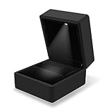 Proposta Anello di fidanzamento Organizer Box Nero Velluto Con LED gomma in vern