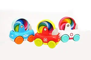 Toyshine Push and Go Friction Powered Unbreakable Vehicle Automobile Car Toy (Set of 3)
