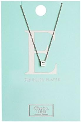 Orelia Silver Plated E Initial Necklace