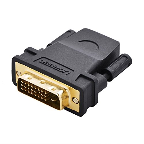 UGREEN DVI auf HDMI Adapter HDMI Buchse auf DVI D Stecker 24+1 HDTV Konverter Adapter bis zu 1080P Full HD Vergoldete Kontakte