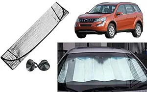 Auto Kite - Collapsible Mesh Foldable Auto Front/Rear Window Car Windshield Sun Shade for - XUV 500 2015