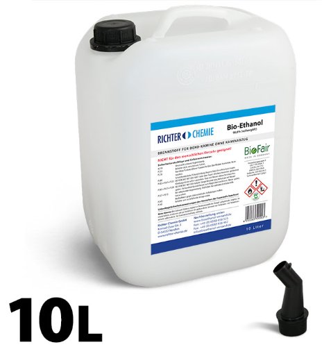 10L Bioethanol 100% - Markenprodukt BioFair® - geprüfte Laborqualität - GRATIS VERSAND