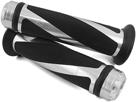 CNC Aluminum Handlebar Grips Vespa ET2, ET4, PX, Primavera, Sprint, GTS, 964, LX, LXV, S, Sport, Cosa, GT, Lusso, PK, T5 (Coil Chrome)