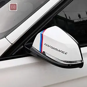 ISEE 360 Tata Car Stickers Exterior Sides Glass Performance Rear View Mirror Multicolored Decals Set of 2