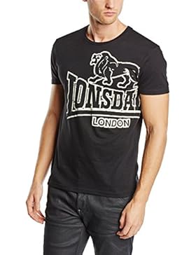 Lonsdale Herren Kurzarm T-Shirt Trägerhemd  Langsett