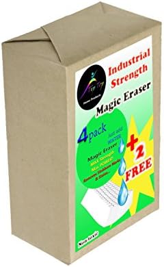 NEW Industrial Strength, FREE Delivery Magic Eraser Stain Remover Sponge, The Most Powerful & Fast; Safe Non-Toxic & Chemical FREE Stain and Mark Remover, With Large, Deep & Contoured Pads For More Powerful Lifting Action & Versatile Use, 2 Extra FREE, Shoe Cleaner. 100% Satisfaction Guarantee (6)