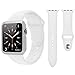 Produktbild Qianyou Apple Watch Armband Hülle, 42mm Soft Silikon Sport Ersatz Uhrenarmbänder mit Case Sportarmband Uhrenarmband Erstatzband Armbänder für Apple Watch Series 1/2/3,Sport,Edition,Nike+,Weiß