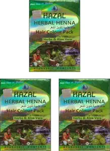 Hazal Herbal Henna Natural Brown Hair Colour (Pack of 3)