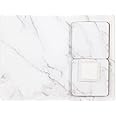Set Of 8 Marble Effect Plasemats & Coasters - Table Mats For Kitchen Dining Table - Cork Backed Placemats and Coasters Set 8 - Stain Resistant Laminate Finish Christmas Home Decor Gift -