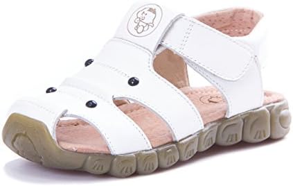 Boy's Girl's Closed Toe Outdoor Sandal Kids Summer Soft Soled Leather Sandal Flexible Sandals