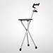 Produktbild Leichter Dreibein-Walking-Stick Mit Sitz, Cane Seat/Crutch,Coffee