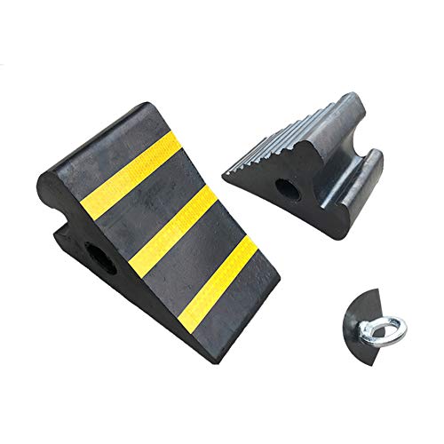 Preisvergleich Produktbild QINAIDI Rubber Slider - Step Slope-Reifensuchgerät - Dreieck-Holz-Parkstopper-Radstopper