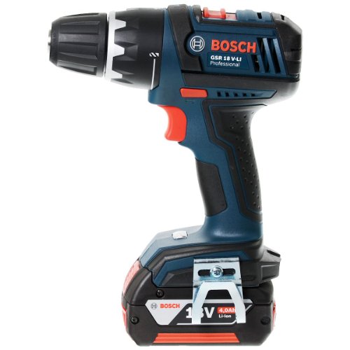BOSCH Akku-Bohrschrauber GSR 18V-LI mit 2 Akkus 4,0 Ah + L-Boxx
