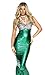 Produktbild Elegant schimmerndes Meerjungfrau Kostüm mit Schmucksteinen und Schuppen-Optik - Grün - L/XL