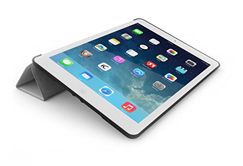 Khomo iPad Air 1 Hülle Case Graues und Schwarzes Gehäuse mit doppelten Schutz ultra dünn und leicht, Smart Cover – Grey and Black - 7