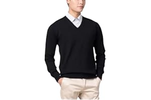REHJJDFD Men Cashmere Cotton Blended Pullover Men Sweater Warm Sweater Jumper Men's Knitted v-Neck Sweater