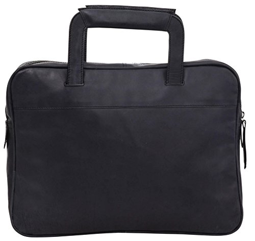 Gusti Leder studio „Lea“ Henkeltasche Laptoptasche MacBook 13 Zoll Businesstasche Ledertasche Notebooktasche 13 inch Ausziehbare Griffe Ziegenleder Vintage Graphitgrau Dunkelgrau 2H64-29-6 - 7