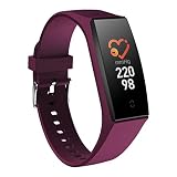 gouxia74534 Smartwatch Smartwatch, Smartwatch, Herrenuhr, intelligente Armbanduhr, für Frauen, Farbdisplay, Verschiedene Zifferblatt, Sportarmband violett