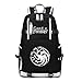 Produktbild Augyue Rucksack Game of Thrones leuchtende Rucksack, Schulranzen, Tagesrucksack, Büchertasche, Laptoptasche, Schultertasche Schwarz Black 8