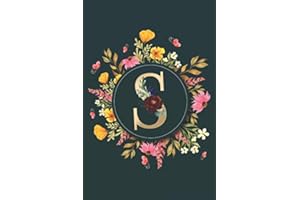 Letter S Notebook: Initial Monogram Letter S Journal - Pretty Personalized Lined Notebook For Kids, Girls, Women. ruled notebook Size 6 x 9 inches - 120 Pages