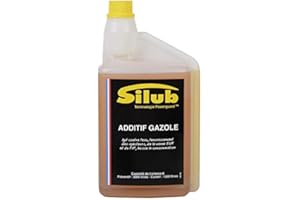 SILUB - Additif Gasoil pour Moteur Diesel 1L traite 3000 L - Nettoyant injecteurs et Moteur - 3.10% d'économie validé par l'UTAC - Agit Contre l'encrassement