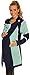 Happy Mama Women's Maternity Waterfall Knit Cardigan Colour Block Stripes 399p (Mint & Navy, UK 14/16)