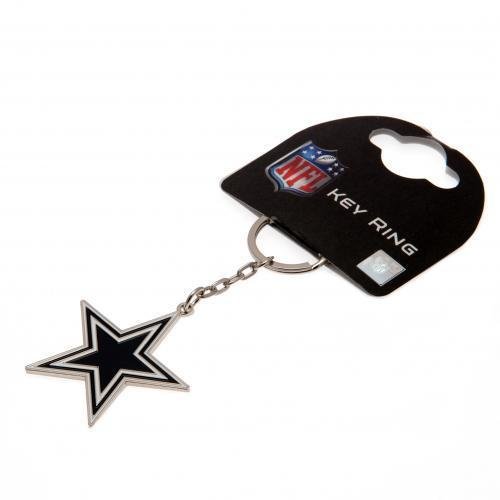 Preisvergleich Produktbild Dallas Cowboys mit Wappen Schlüsselanhänger Schlüsselanhänger aus Metall, Durchmesser: ca. 70 x 45 mm, a header Karten Offizielles Fußball-Merchandising-Produkt