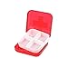 Produktbild Leisial™ Tablettendose 4 Fach Pillenbox Rot Tablettendose Medikamentendose Kinder Tablettendose Kunststoff 6*6*2CM