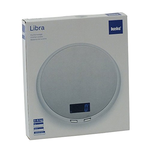 Kela 11548 Digitale Küchenwaage, Edelstahl, 1 g-Feineinteilung, Tara-Funktion, Bis 5 kg Gewicht, Libra, Weiß - 3