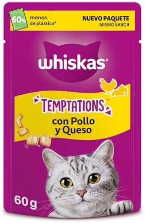 Whiskas Temptations con Pollo e Formaggio 6x60g