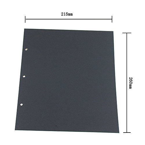 Scrapbooking Papier 21.4 x 25.8cm, Schwarze Seiten für Scrapbooking Album 24 x 27cm, Packung mit 20 - 2