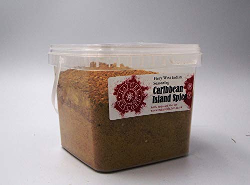 Nature KitchenCaribbean Island Seasoning (Hot) 500G Large Bag of Seasoning Spices and Herbs. Gluten-Free and Vegan, Everyday Cooking Blends for Marinades, Sauces, Frying, Baking Or Grilling