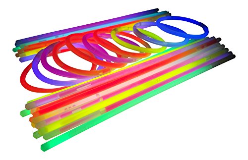 Glowtopia Tubos luminosos de 20 cm y conectores para hacer pulseras, de alta calidad