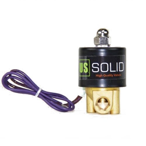 U.S. Solid 1/4” G 12 V DC Messing Magnetventil Direktgesteuert Servogesteuert für Wasser Luft Gas Öl NC Brass Solenoid Valve 0-10 Bar - 2