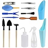 LIHAO 15 Stück Mini Pflanzen Werkzeug Set Gartenwerkzeug für Gärten und Topfpflanze (Verpackung MEHRWEG)