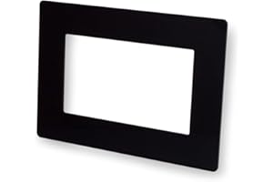 TIELO Double & Single Light Switch Surround Acrylic Finger Plate Panel Socket Multiple Colours (Double, Black)