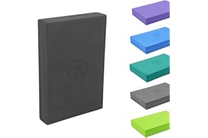 Yoga-Mad EVA Yoga Block | Non Slip Foam Block for Yoga, Pilates, Stretching & Home Workouts Providing Support & Stability | 30cm x 20cm x 5cm