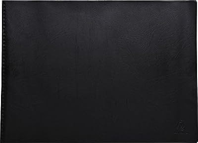 Exacompta - Réf 88330E - Un Protège Document Véga Opaque en Polypro 3/10ème Format A3 PAYSAGE 40 Vues Noir