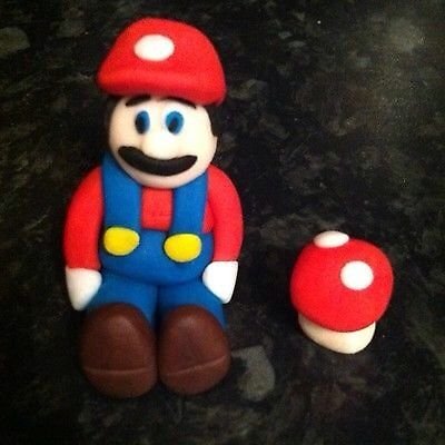 Edible mario cake topper decoration (2.5x2.5)