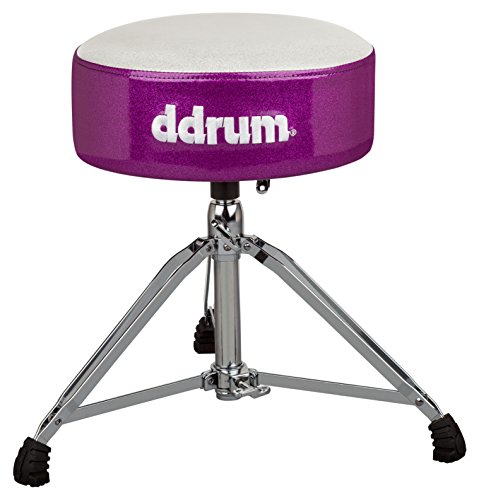DdrumMFAT WP Mercury Fat Drum Throne with Purple Side - White