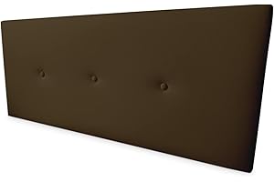 Somnia Descanso - Cabecero Polipiel Premium Acolchado Miami Medidas 145 x 60 cm (Cama de 135 y 140) Chocolate