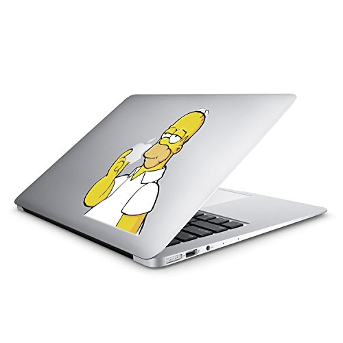 Incutex MacBook 13″ 15″ Air – Pro – Retina, Aufkleber „Simpson“, Sticker, Cover, selbstklebendes Vinyl Material farbig Farbe, Abziehbild, Skin, MacBook Decal - 4