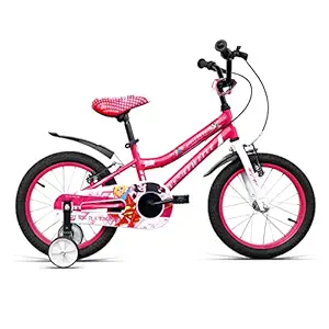 VECTOR 91 Justice League 16T Single Speed Kids Cycles (Pink & White, Ideal for: 4 to 6 Years)