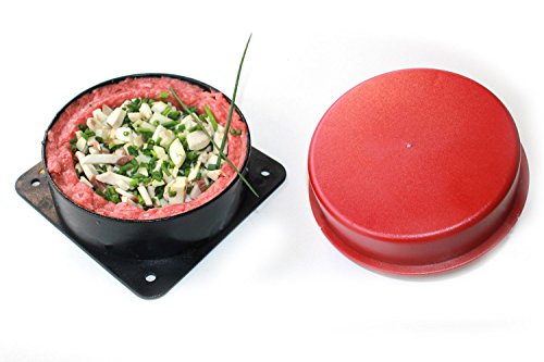 Santos Burgerpresse für Hamburger, Frikadellen, Patties, Presse, Grill, und Cheeseburger – Antihaft – 4-teilig - 5