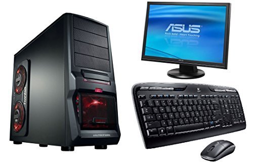 Komplett-PC Gaming-PC Six-Core AMD FX-6300 6x3.5GHz (Turbo bis 4.1GHz), 22" LED Bildschirm, Logitech Tastatur/Maus, Windows 7 64bit, GeForce GTX750 (2048MB), 1TB HDD, 8GB RAM, 620W 80+, wlan, kartenleser, multimedia, gaming, monitor tft, gamer, rechner, desktop