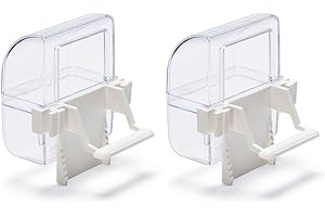 Beeztees Futter-/Trinkstation für Vögel, Transparent/Weiß